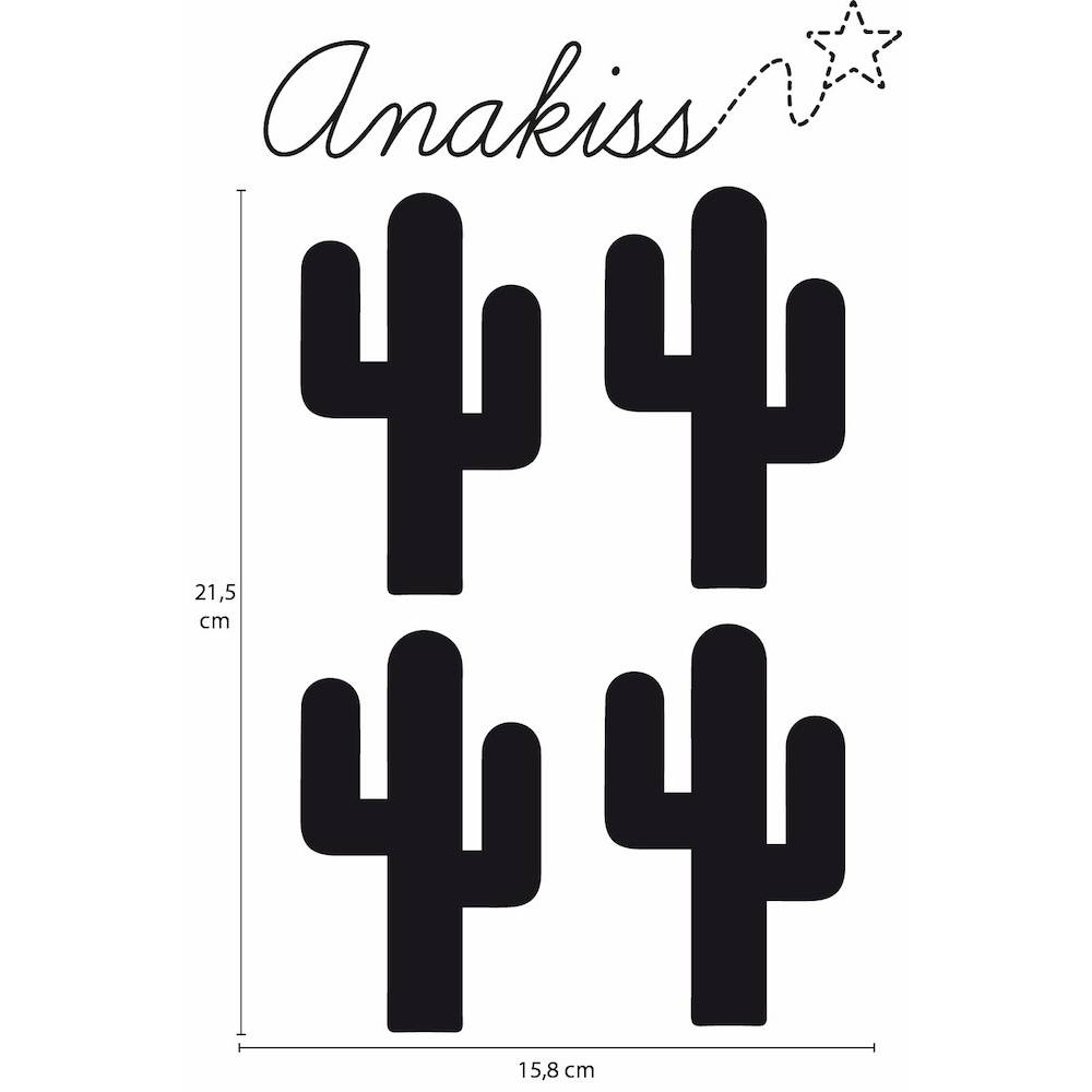 Sticker Cactus déco mural (x20)