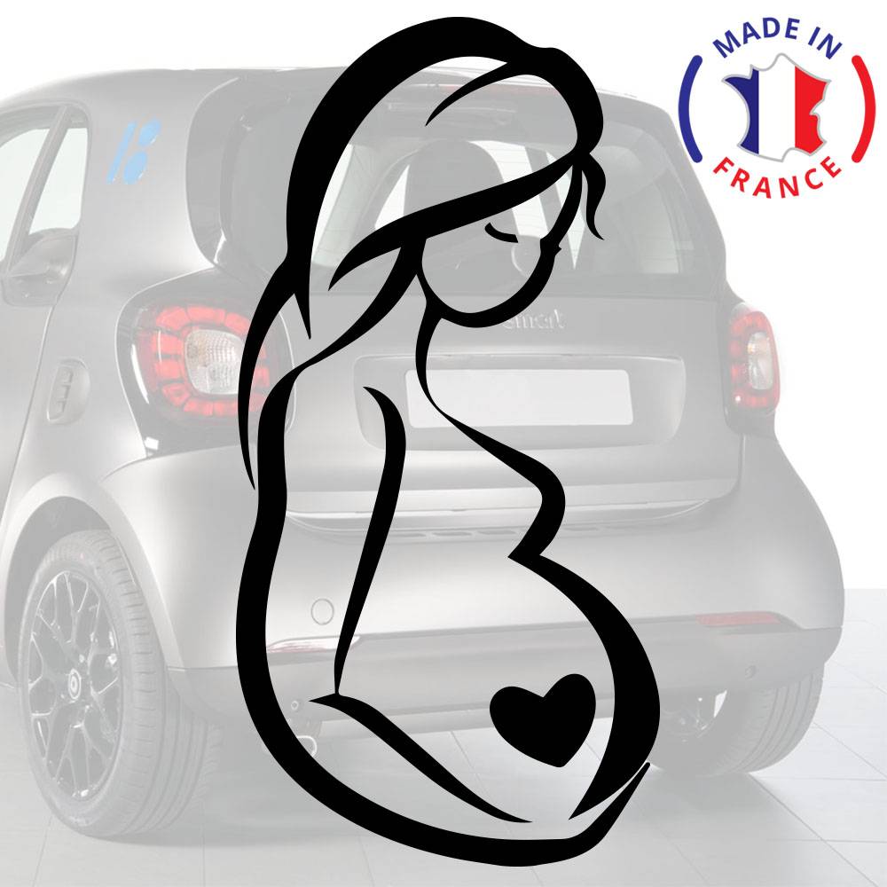 Autocollant pour voiture future maman à bord s.v.p laisser de l'espace pour  sa bedaine pour femme enceinte Français et Anglais -  France