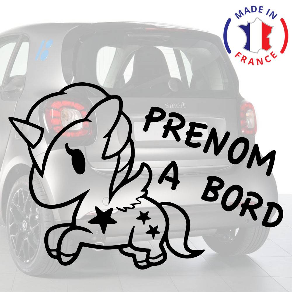 Sticker « bébé à bord » garçon à personnaliser