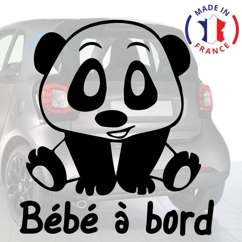 Stickers Bébé à bord Panda