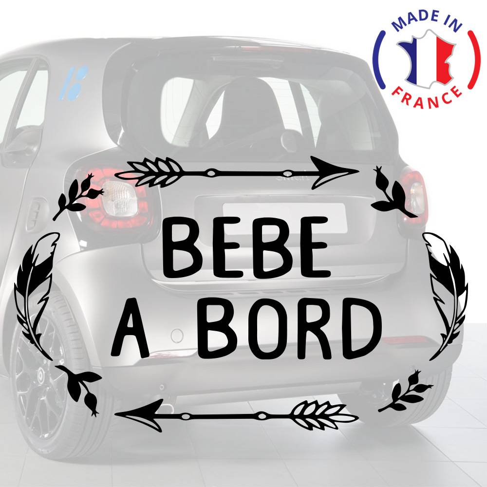 Autocollant bébé à bord ourson sticker pour voiture - ref 200918