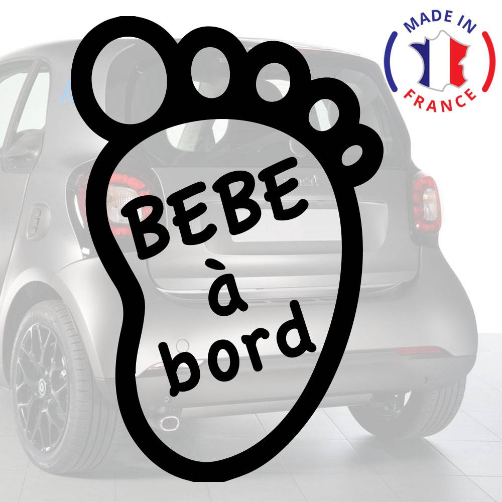 Sticker bébé à bord pour voiture Moto Cross 20 cm Blanc - Anakiss :  : Bébé et Puériculture